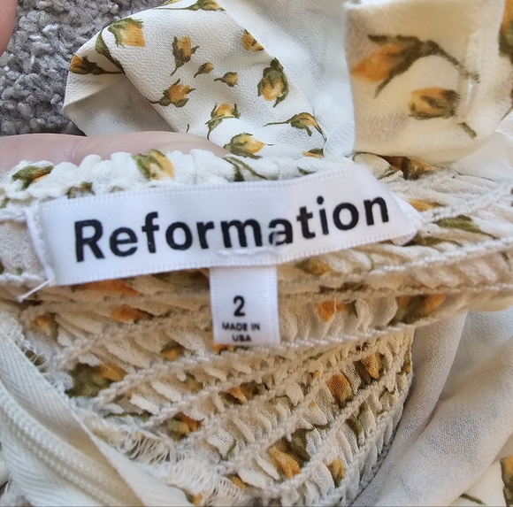 Reformation Taiga Dress In Blanche Size 2 - Picture 7 of 11